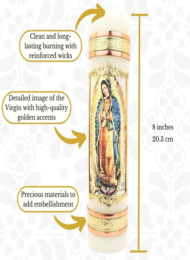 Nuestra Fe The Magnificient Prayer Candles Collection - Our Lady of Guadalupe Religious Candles - Catholic Candle cirios religiosos catolicos Jesus Candle st Jude - veladoras mexicanas velas para bautizo - Image 3